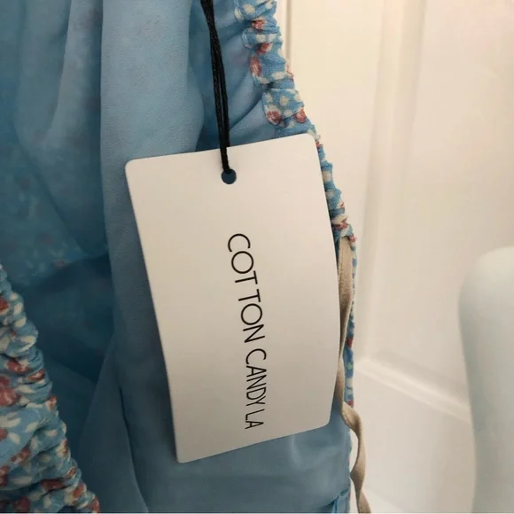 NWT Cotton Candy LA Blue Floral Dress - Picture 6 of 10